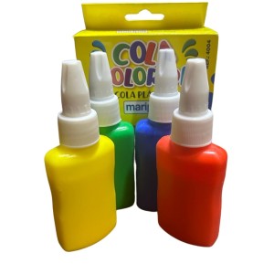 Cola colorida 04 cores 25 G Maripel